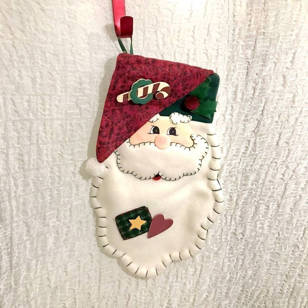 NWOT Santa Claus Face Christmas Stocking
